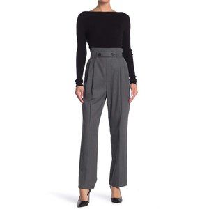 Helmut Lang 0 Paperbag Waist Wool Gabardine Pants